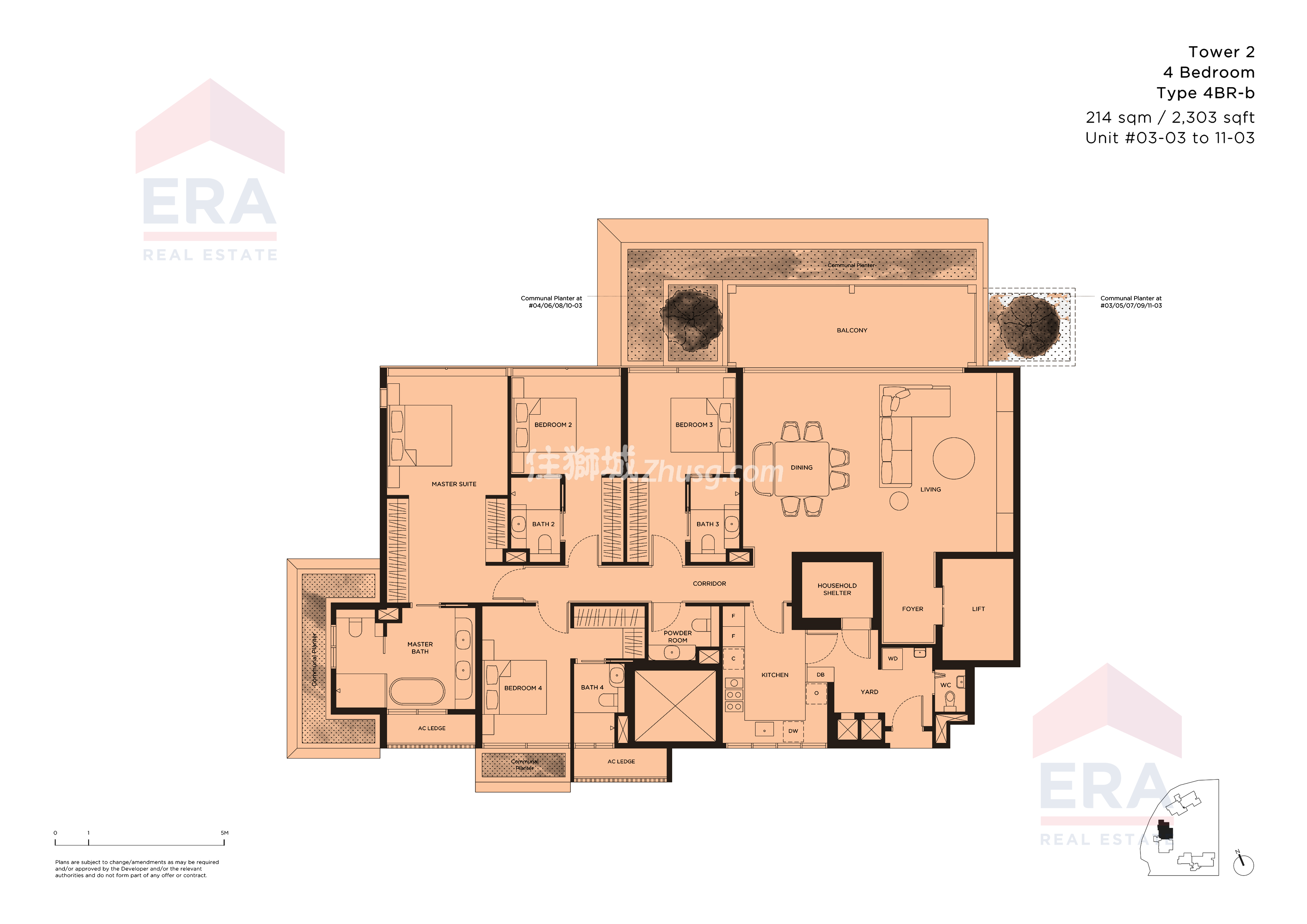 4BR-b四室两厅加私家电梯
